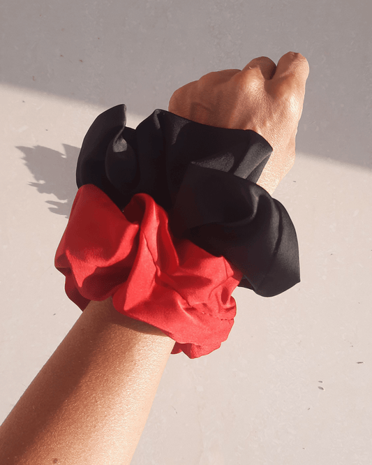 Invest in our Rouge et Noir Satin Scrunchies - Lebanon - Glowrious