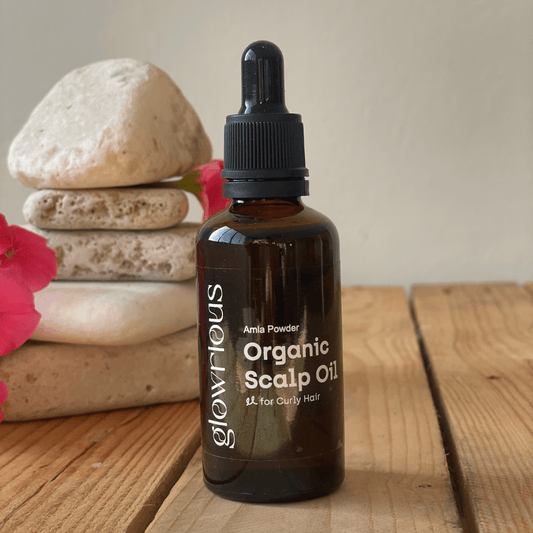 Amla Powder and Our Curly Hair Organic Scalp Oil - Glowrious