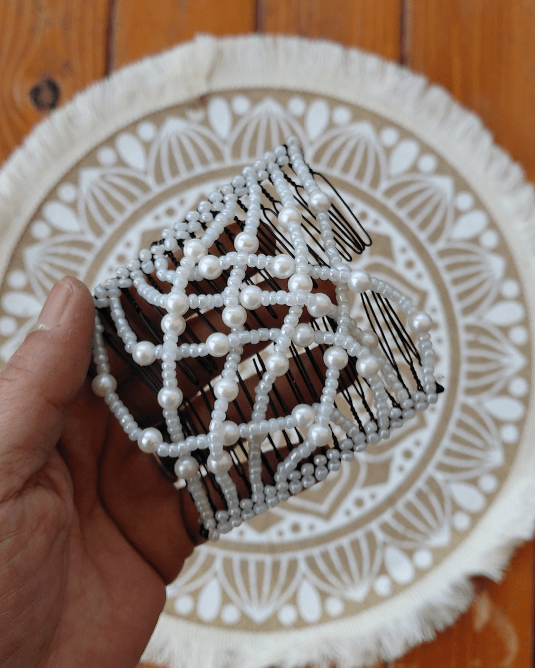 Invest in our Beaded Hair Comb Pair • Effortless Edge • Curly Hair Accessories - Lebanon - Glowrious