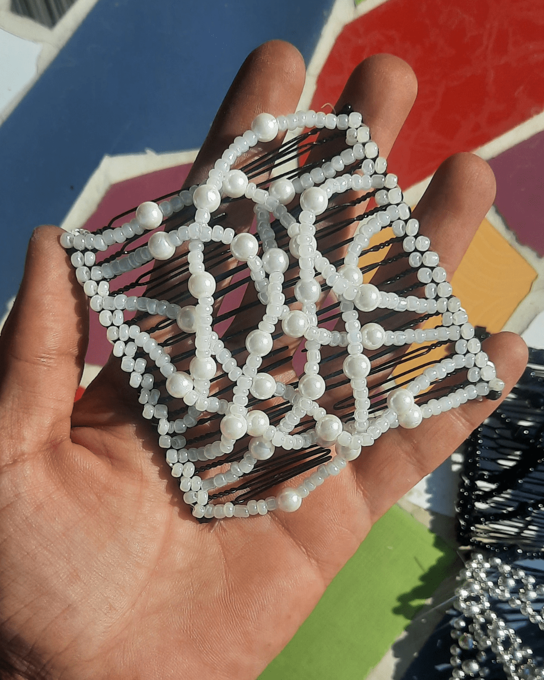 Invest in our Beaded Hair Comb Pair - Lebanon - Glowrious